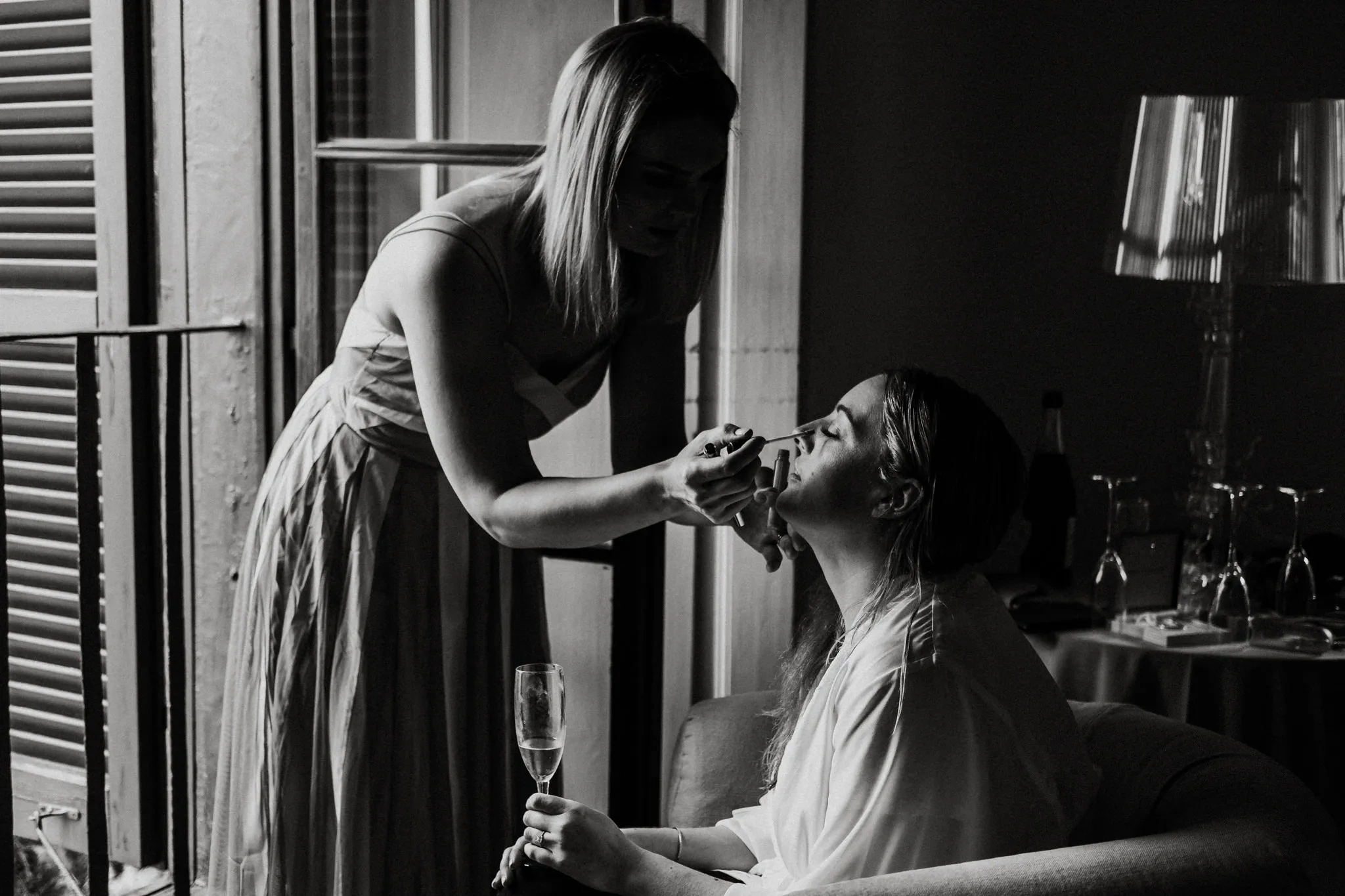Bride getting ready-Wedding in Volterra, Tuscany Villa