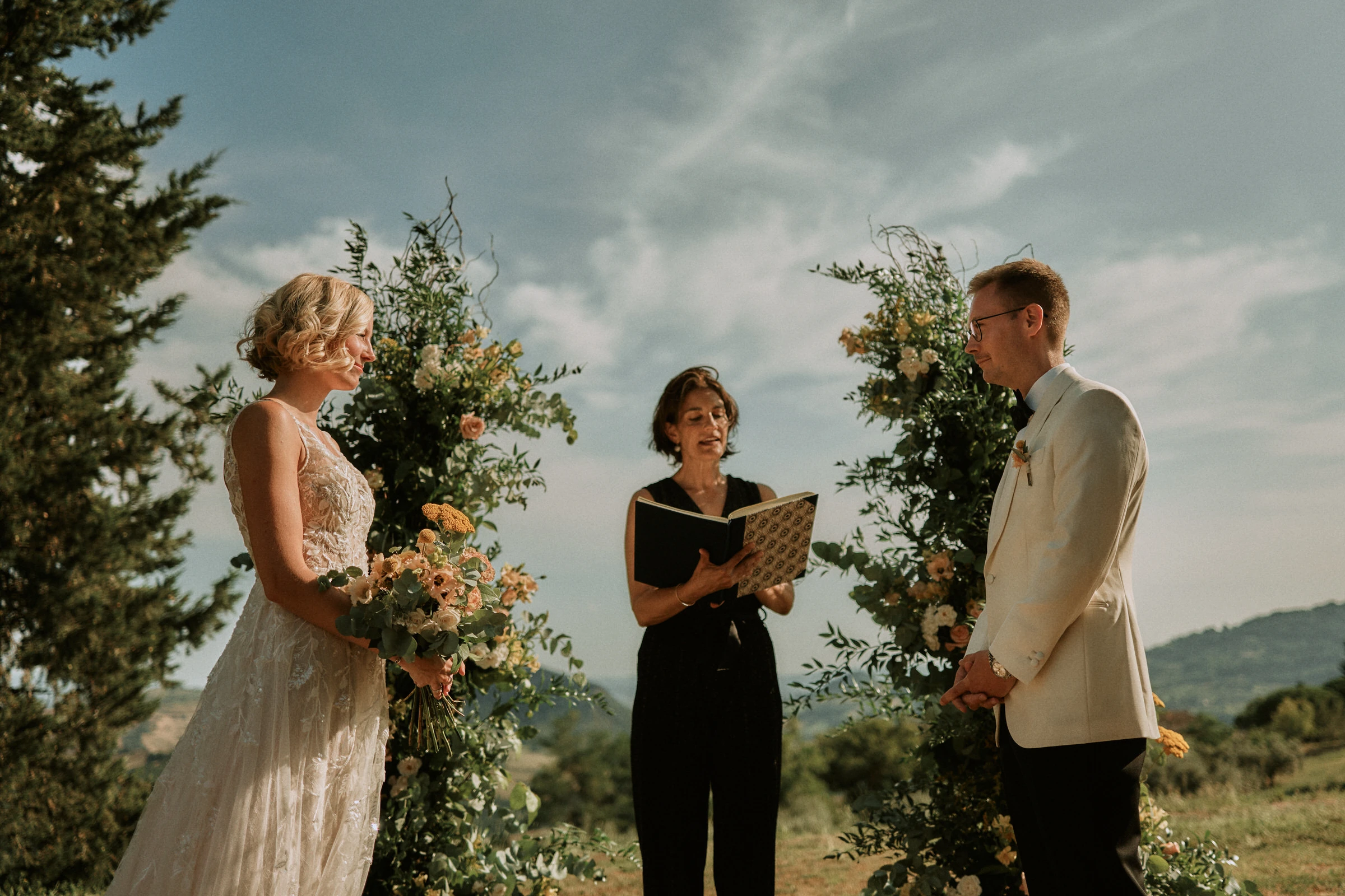 Ceremony-Wedding ceremony at Villa Ulignano in Volterra