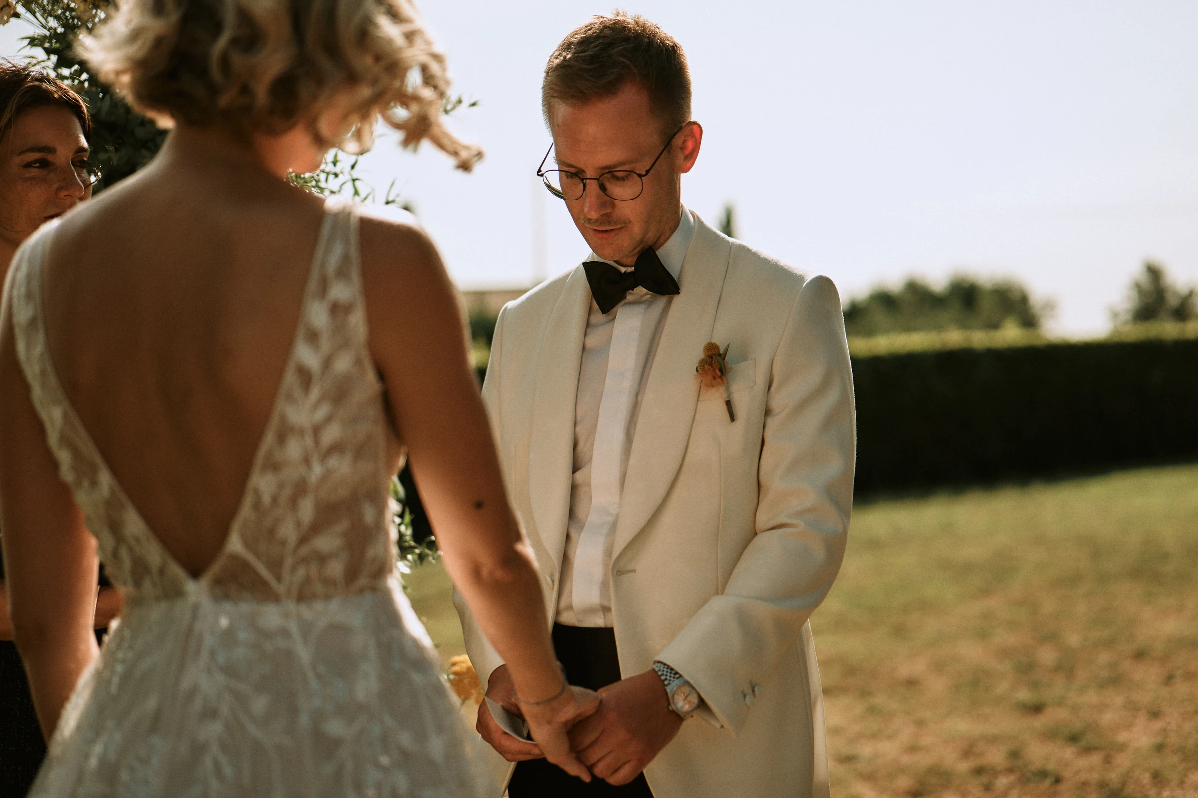 Ceremony - Wedding vows at Villa Ulignano