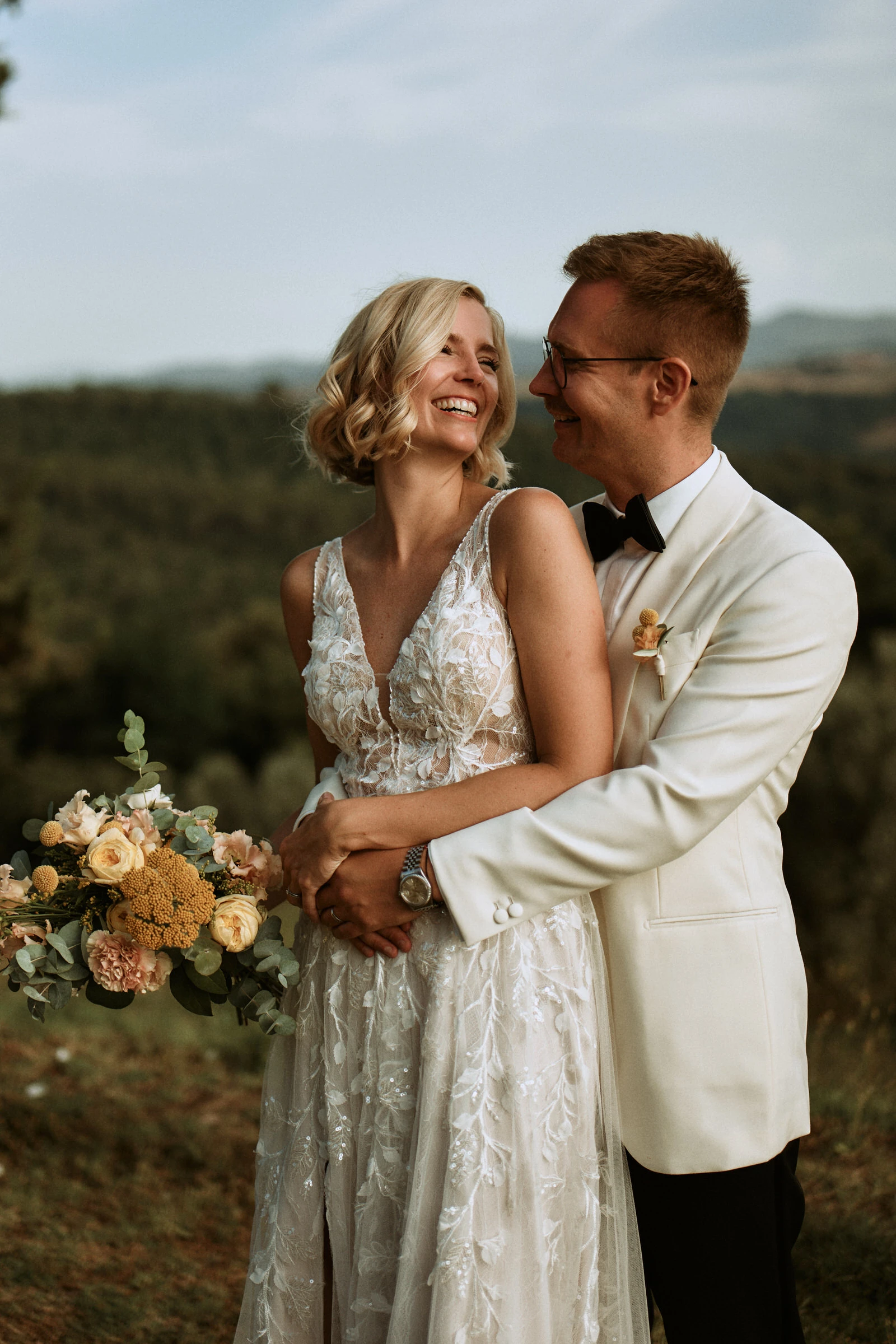 Portraits - Newlyweds at Villa Ulignano, Tuscany