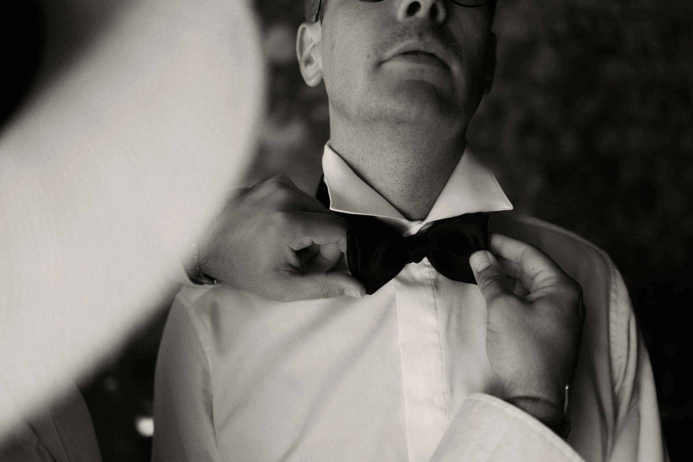 Getting Ready - Groom getting ready in Tuscany