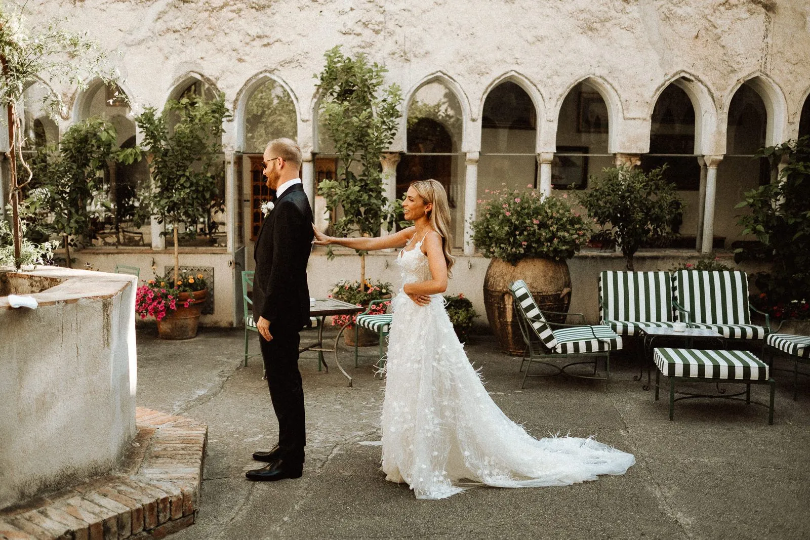 First Look - Amalfi Coast Wedding at Santa Caterina Hotel