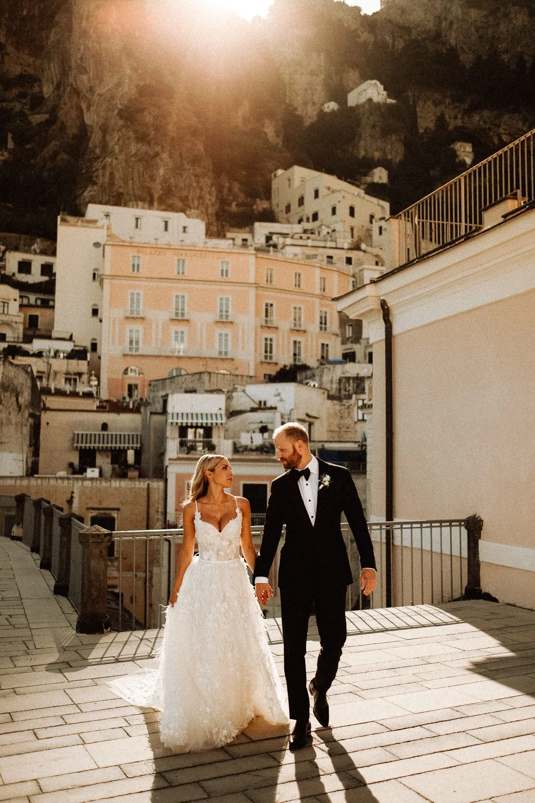 Newlyweds Portrait in Amalfi - Amalfi Coast Wedding at Santa Caterina Hotel