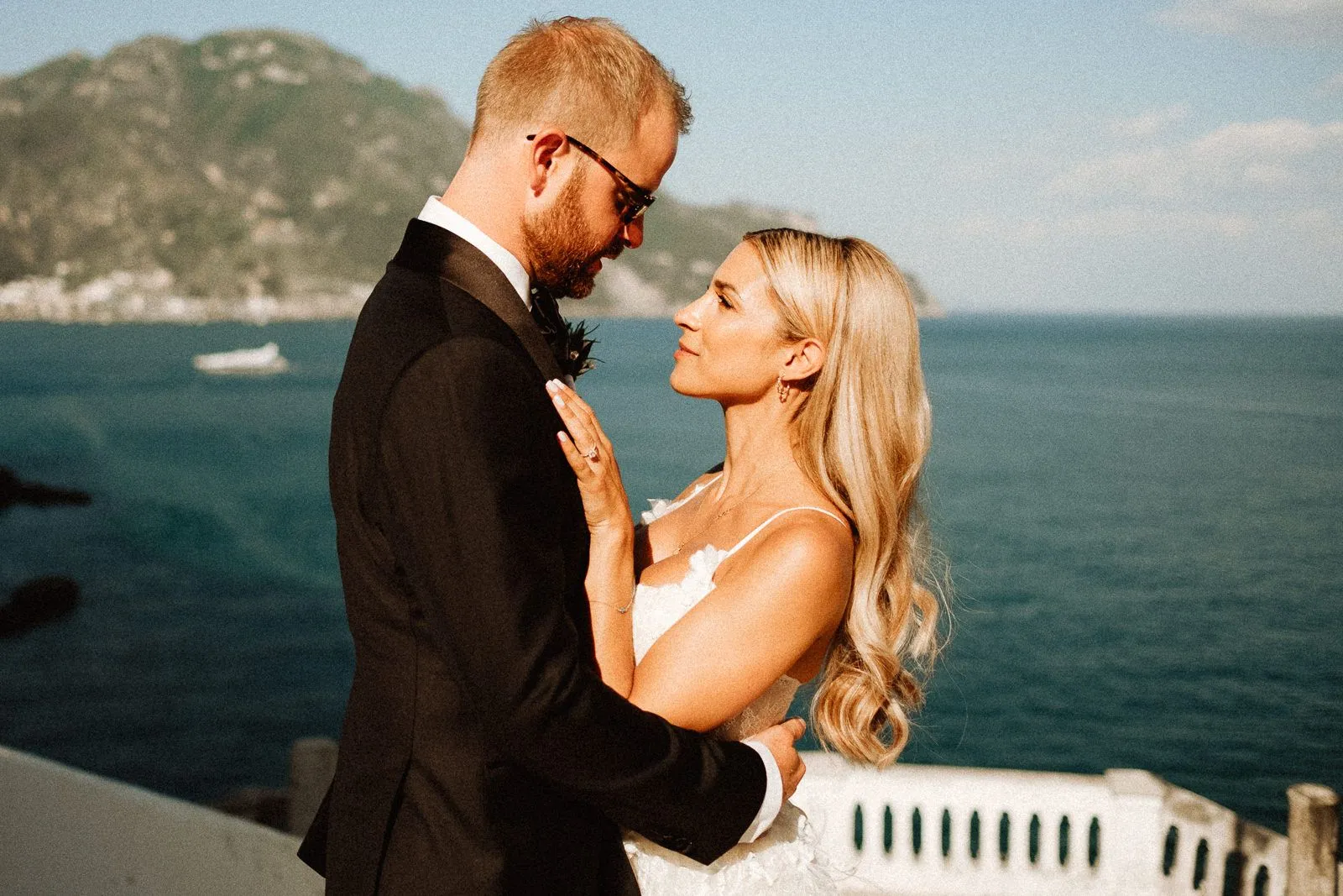 Newlyweds Portrait in Atrani - Amalfi Coast Wedding at Santa Caterina Hotel