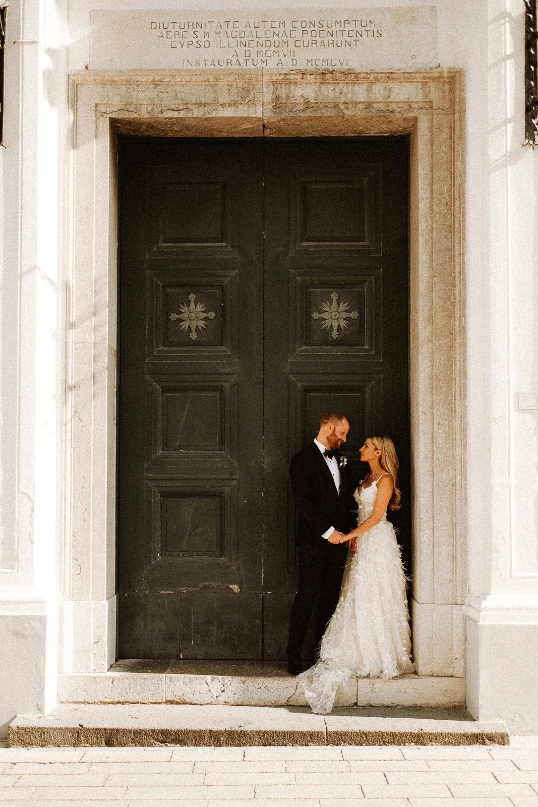 Newlyweds Portrait in Atrani - Amalfi Coast Wedding at Santa Caterina Hotel