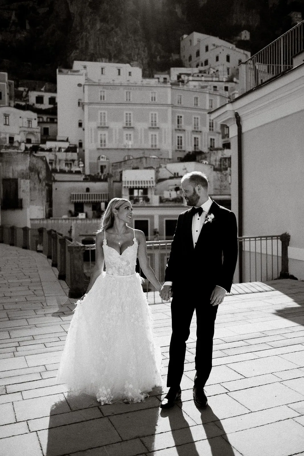 Newlyweds Portrait in Amalfi - Amalfi Coast Wedding at Santa Caterina Hotel