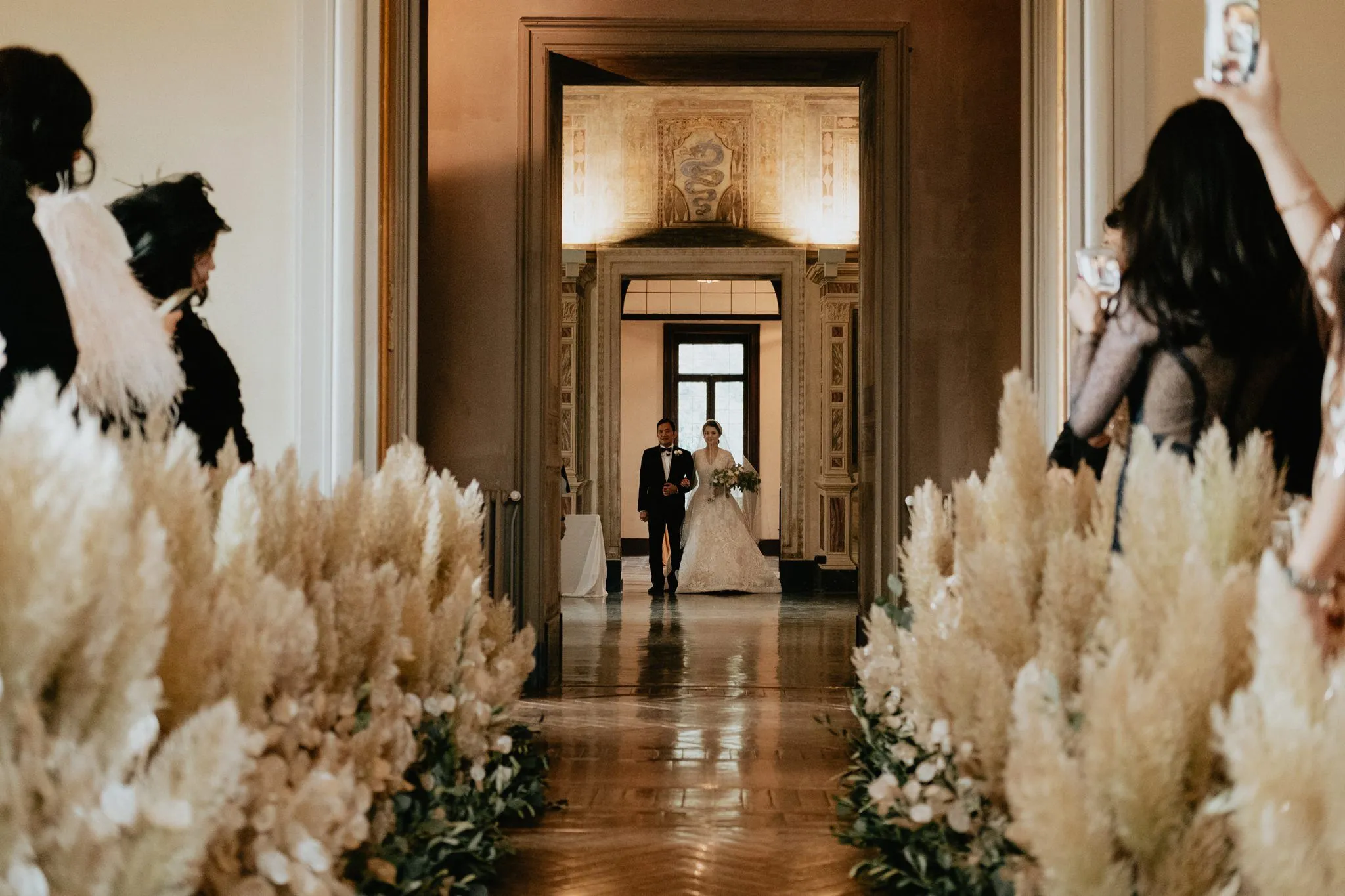 Ceremony - Como Lake Wedding Great Gatsby Inspired