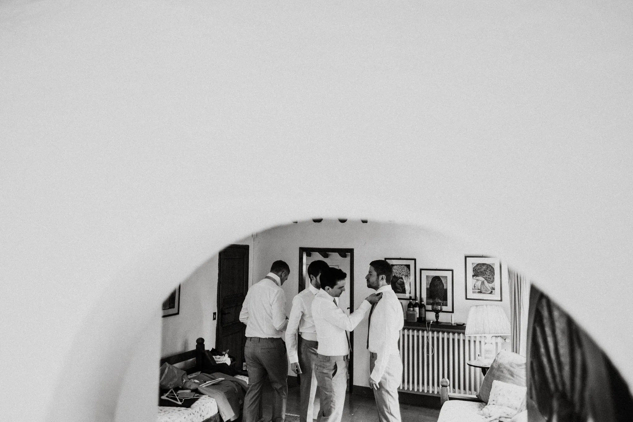 Wedding in Volterra, Tuscany Villa  - Groom getting ready