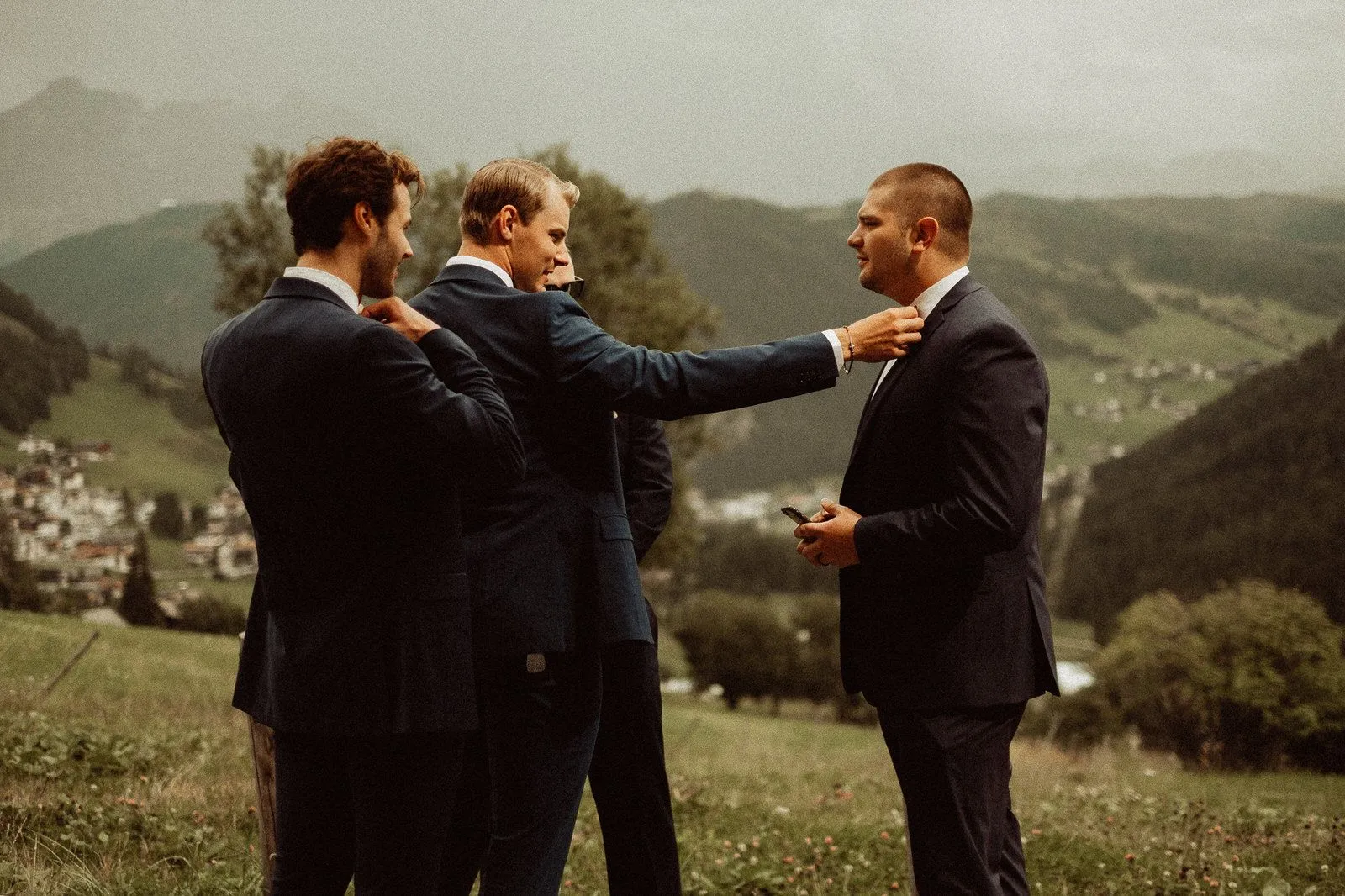 Groom portraits - Wedding in the Dolomites, Colfosco, Italy - Italian Apls