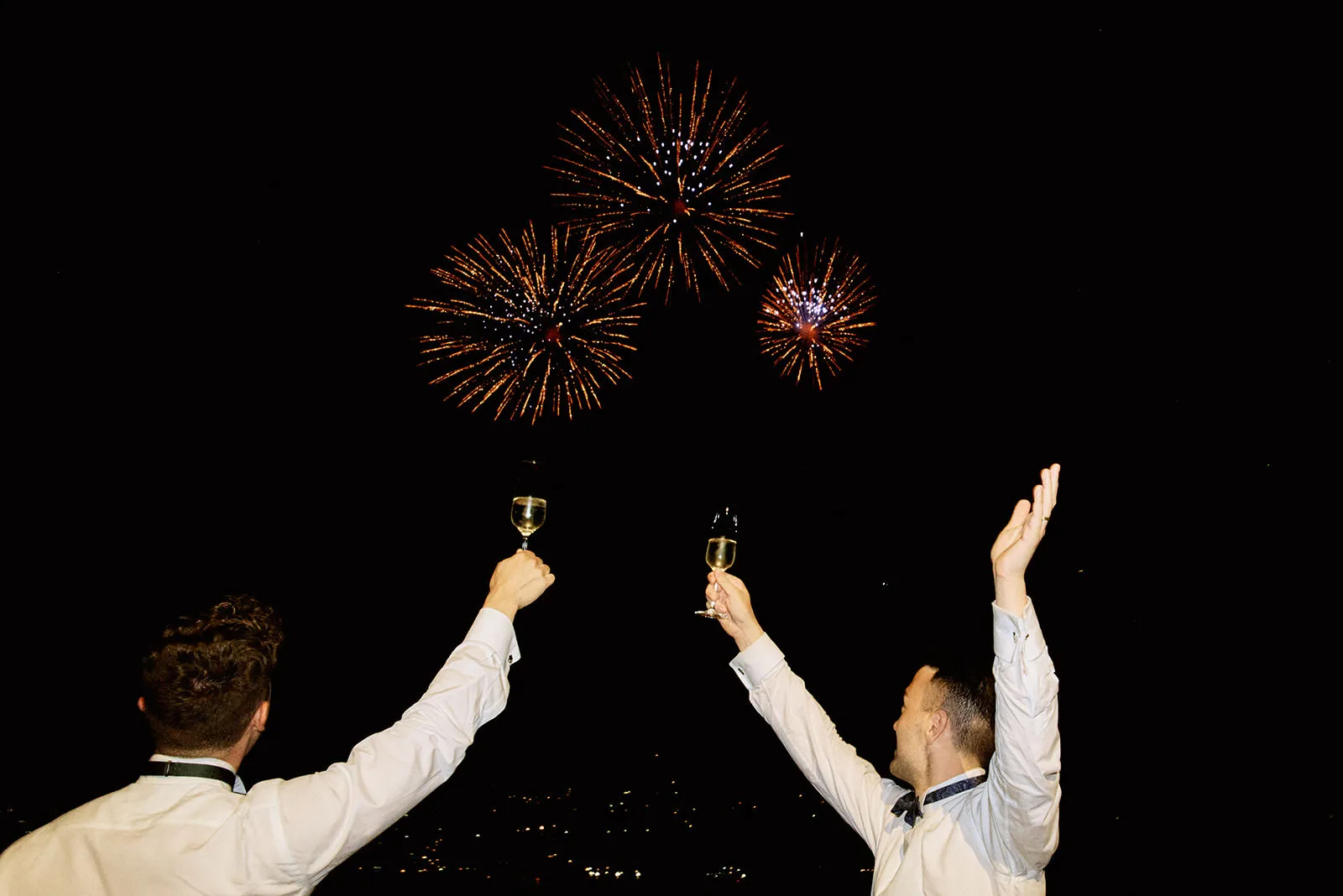 Fireworks - Same Sex Wedding in Como Lake