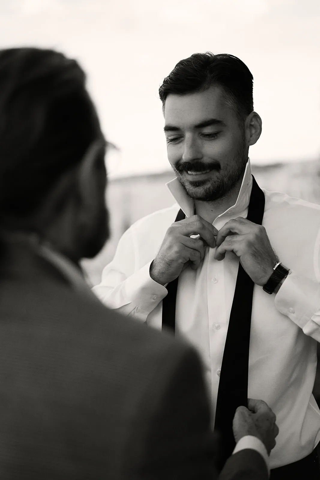 Getting Ready Groom - Wedding Photography at Terre di Nano, Tuscany