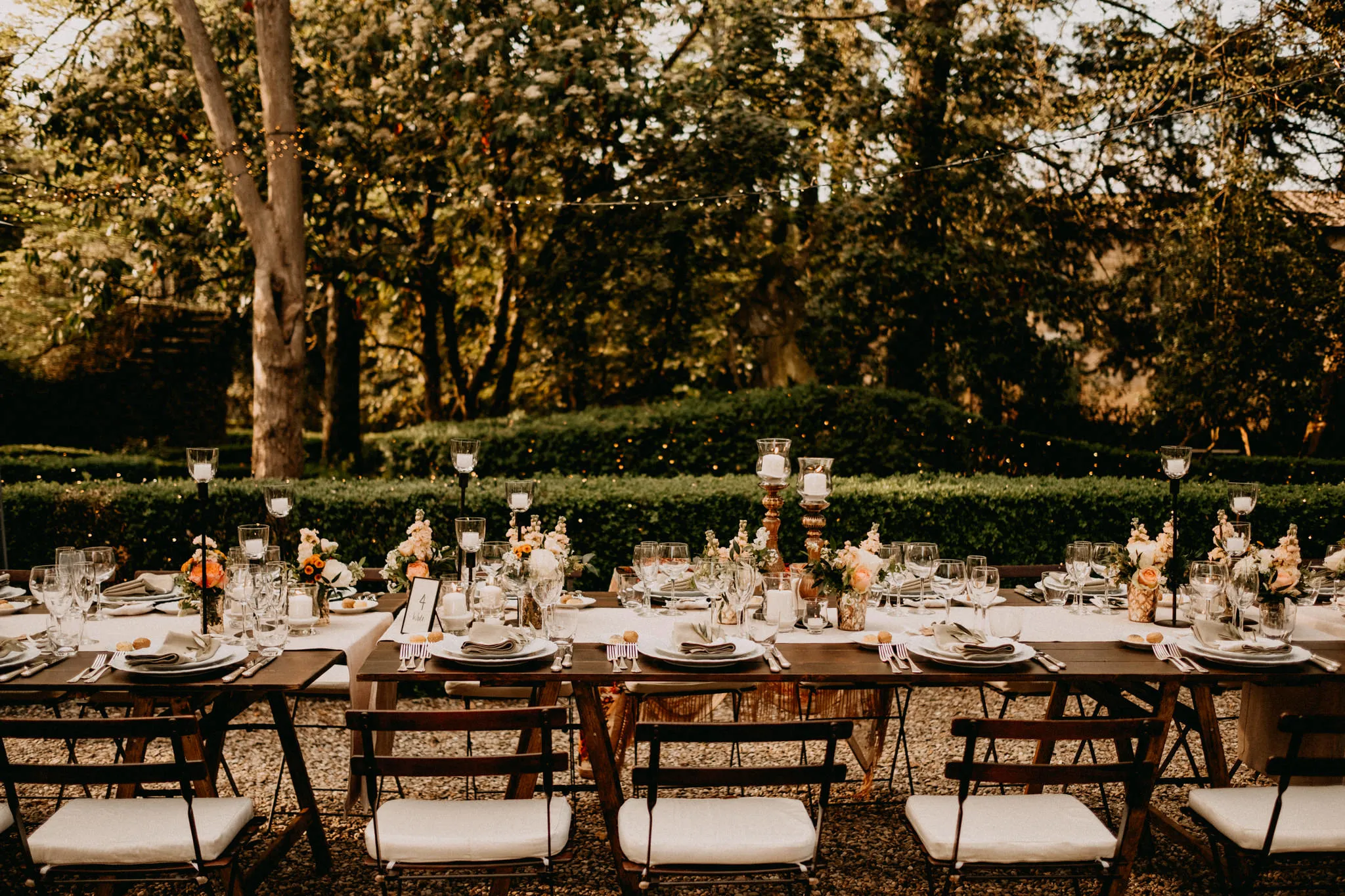 Wedding at Borgo Stomennano, Tuscany - Table setting