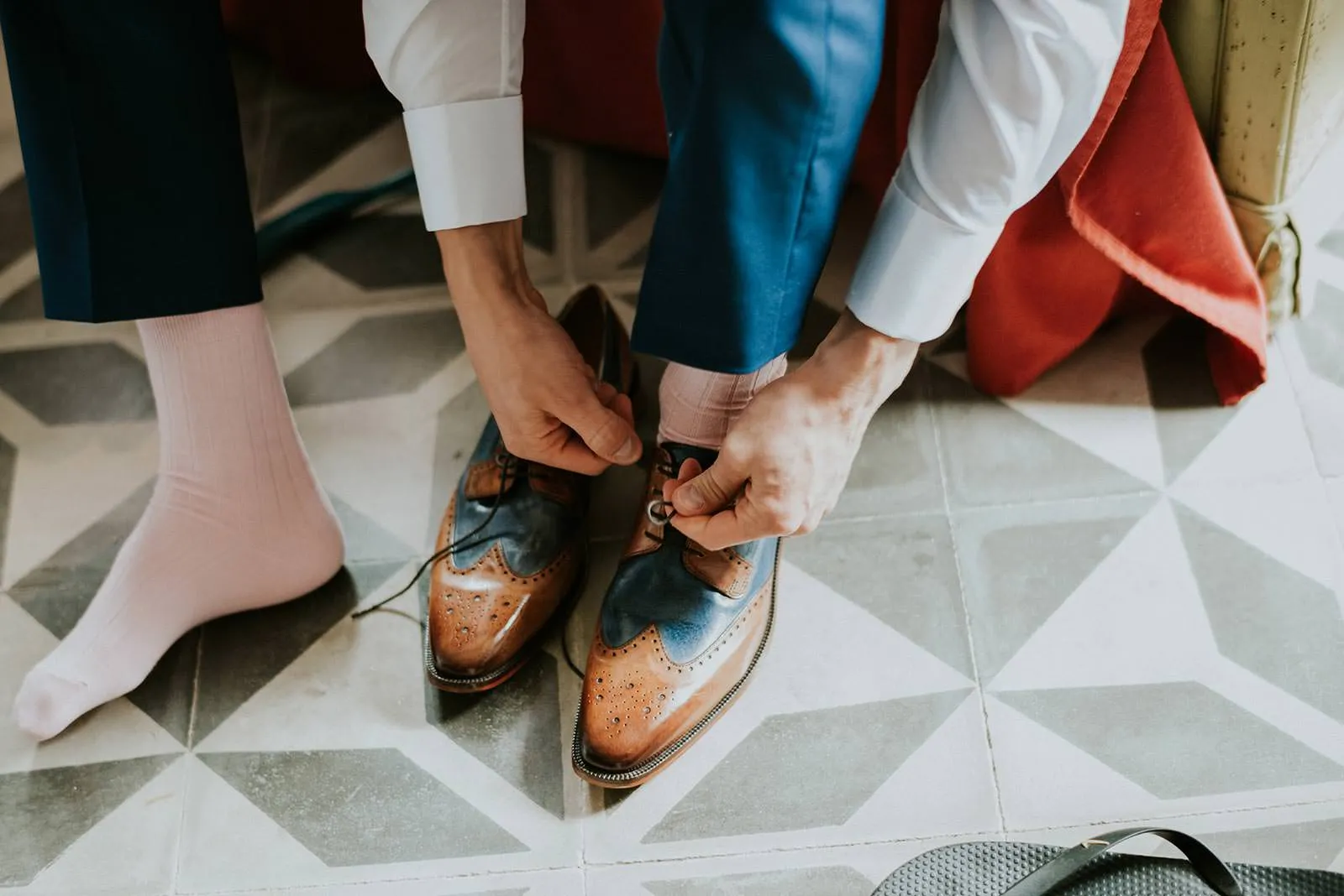 Groom Getting Ready - Groom Getting Ready in Volterra, Tuscany